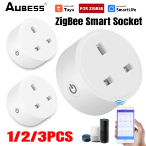 1-3X Tuya ZigBee Smart Plug Outlet Switch Socket Remote Control For Alexa Google - Picture 1 of 12