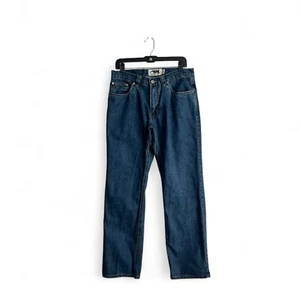 Mountan Khakis Jeans Men 34x32 Denim Cotton Straight Leg Blue - Picture 1 of 7