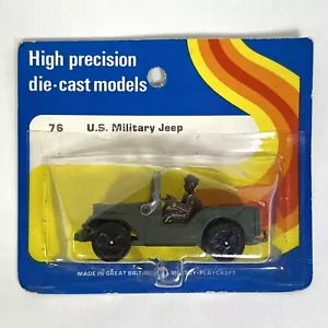 1973 Corgi Juniors Whizzwheels #76 US Military Army Willys Jeep con Autista NUOVO - Foto 1 di 12