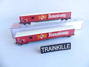 6731 JOUEF FRANCE 2 WAGONS A PAROIS COULISSANTES A BOGIES TYPE Habis KRONENBOURG - Picture 1 of 5