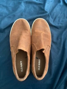 mens old navy swede deck boat shoes size 10 slip on - Picture 1 of 4