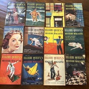 vintage Ellery Queen's Mystery magazine 1954 Full Year RARE - Picture 1 of 11