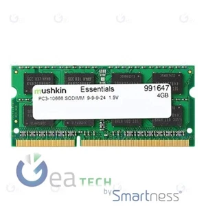 MUSHKIN ESSENTIALS Memory DDR3 4GB PC3-10666 Sodimm 1333MHZ 1.5V - Picture 1 of 1