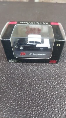HIGH SPEED CHEVY BEL AIR 1955 BLACK / WHITE 1955 1:87 SCALE - NIP   - Image 1 of 4