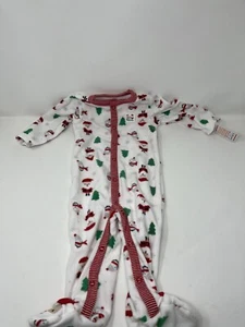 Carters Just One You 9 Months Fleece Christmas Pajamas Santa Snowman Boy Girl - Bild 1 von 7
