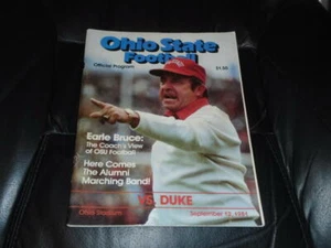 1981 DUKE AT OHIO STATE COLLEGE FOOTBALL PROGRAM EX - Picture 1 of 2