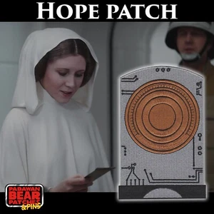 STAR WARS "Rogue One" Death Star Plans Data Card HOPE iron-on embroidered patch - Picture 1 of 10