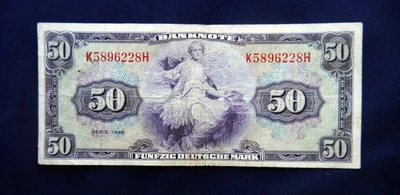 1948 GERMANY rare Banknote 50 marks VF P7a - Image 1 of 2