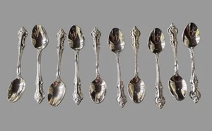 10 Vintage International Silver Plate Orleans Pattern Teaspoons - Picture 1 of 6