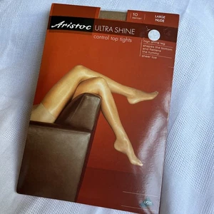 Aristoc Ultra High Shine Control Top Tights 10 Denier Nude Large - Picture 1 of 5