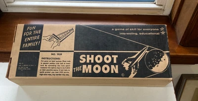 Shoot The Moon Skill Game No. 1959 Wm. F. Drueke Original Box & Ball EXC/NM - Image 1 of 4