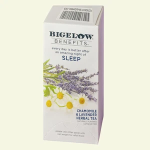 Bolsas de té de hierbas Bigelow Sleep manzanilla y lavanda 18 quilates, 1,06 oz (1 paquete) - Imagen 1 de 2