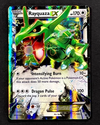 2015 Pokemon RAYQUAZA EX Roaring Skies HOLO Ultra Rare XY Series Set Card 75/108 - Image 1 of 4