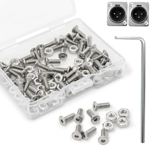 50 Sets D Serie Panel Schrauben und Muttern Kit Befestigung Einheitsgröße, Silber  - Bild 1 von 6