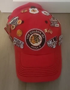 Cappello berretto Bobby Hull #9 The Golden Jet Chicago Blackhawks + 19 spille - Foto 1 di 11