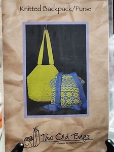 Knitting Pattern, Knitted Backpack / Purse by Two Old Bags - Picture 1 of 2