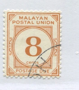 Malaya Federated States 1965 8 cents Postage Due used - Picture 1 of 1