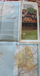 Connecticut Massachusetts Rhode Island Road Map 1986 by AAA 23.5" x 37" - Bild 1 von 6