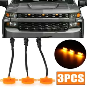 LED Front Grille Lights Raptor Style Amber Light for Chevrolet Silverado 1500 - Foto 1 di 12
