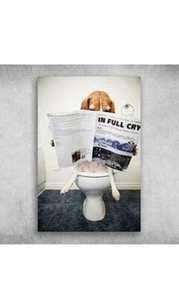 Póster Beagle en inodoro 8x12 pulgadas/hogar cocina bar pub café oficina pared retro... - Imagen 1 de 2