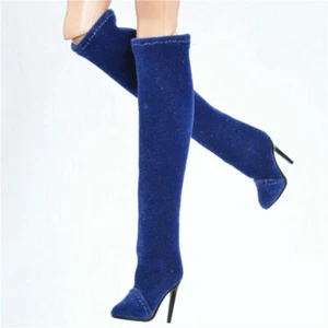 Sherry velour shoes for Fashion royalty FR2 Nu Face 2 12" poppy parker blue - Picture 1 of 3