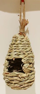 Small Animal Hut Cave House Nest Natural Fiber Grass Hanging Bird Sugar Glider - Picture 1 of 4