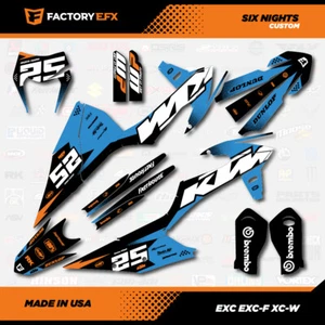 Blue Racing Graphics Kit fits KTM 20-23 EXC EXCF XCW 125 150 200 250 300 450 - Bild 1 von 5