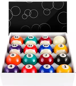 Billiard Balls Set 2-1/4" Regulation Size Pool Table Balls for Replacement (16 R - Picture 1 of 12