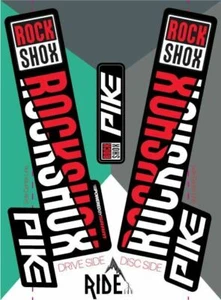 RockShox Pike 2018 Red/White Replica Decals - Picture 1 of 2
