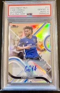 2022 Topps Finest MLS Soccer Silver Refractor Auto Cade Cowell Graded PSA 10 - Picture 1 of 1