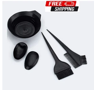 Hair Dye Brush and Bowl Set, 10 Pcs Hair Coloring Applicator- Hair Color Mixing - Picture 1 of 1
