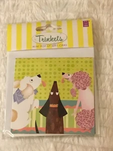 DOS BARATIJAS POP UP MINI TARJETAS - 3D - ADORABLE - FELIZ CUMPLEAÑOS PERROS MONOS - Imagen 1 de 3