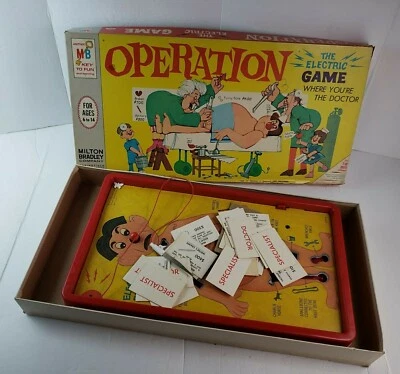 Milton Bradley 4545 Operation Game from 1965 - Incomplete For Parts Untested - Image 1 of 4