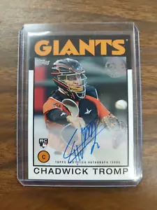 2021 Topps 1986 Throwback Chadwick Tromp RC On Card AUTO #86A-CT Giants - Picture 1 of 2