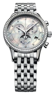 Maurice Lacroix Les Classiques Phases de Lune Chronograph with MOP Diamond Dial - Picture 1 of 4