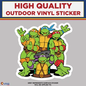 Ninja Turtles, High Quality Vinyl Stickers - Picture 1 of 1