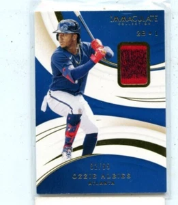 OZZIE ALBIES 2020 PANINI IMMACULATE COLLECTION GAME-WORN JERSEY RELIC #D /99 - Picture 1 of 1