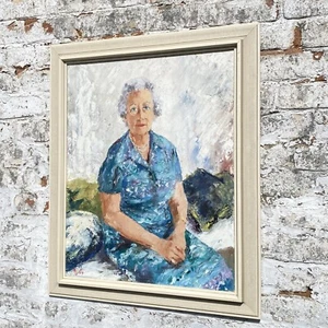 Original Ölgemälde ""Queen Elizabeth"" Stil groß signiert Vintage antik - Bild 1 von 15