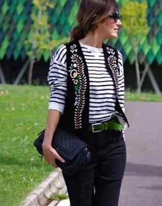 ZARA WAISTCOAT JACKET VEST BLACK SUEDE SIZE S REF.2969/260 - Picture 1 of 6