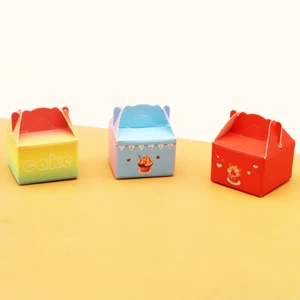 3Set 1:12 Scale Dollhouse Miniature Mini Food Birthday Cake Box Bakery Accessory - Picture 1 of 7