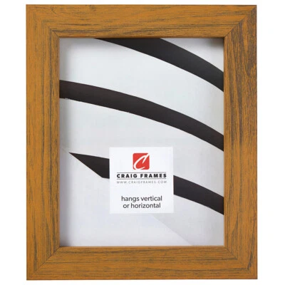 Craig Frames Gesso Grande, 1.5 Inch Wide Rustic Yellow Picture Frame - Image 1 of 4
