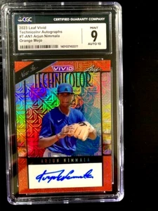 2023 LEAF VIVID ARJUN NIMMALA AUTO ORANGE MOJO CGC GRADED 9 - Picture 1 of 4
