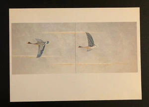 Vintage Japanese Woodblock Print Atsuyuki Uemura “Wild Goose” 14 3/8X10 1/8 in - Picture 1 of 9