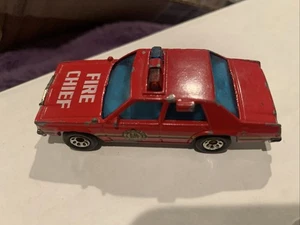 Matchbox Ford LTD Fire Chief Car - Fire Dept. Vintage 1987 RARE - Picture 1 of 5