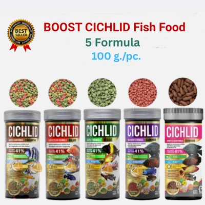 BOOST CICHLID Fish Food Accelerate Growth Accelerate Color All Species 5 Formula - Image 1 of 4