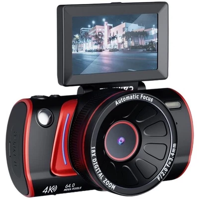 Compact 4K Digital Camera with HD Flip Screen WiFi for Outdoor Photography - Image 1 of 4