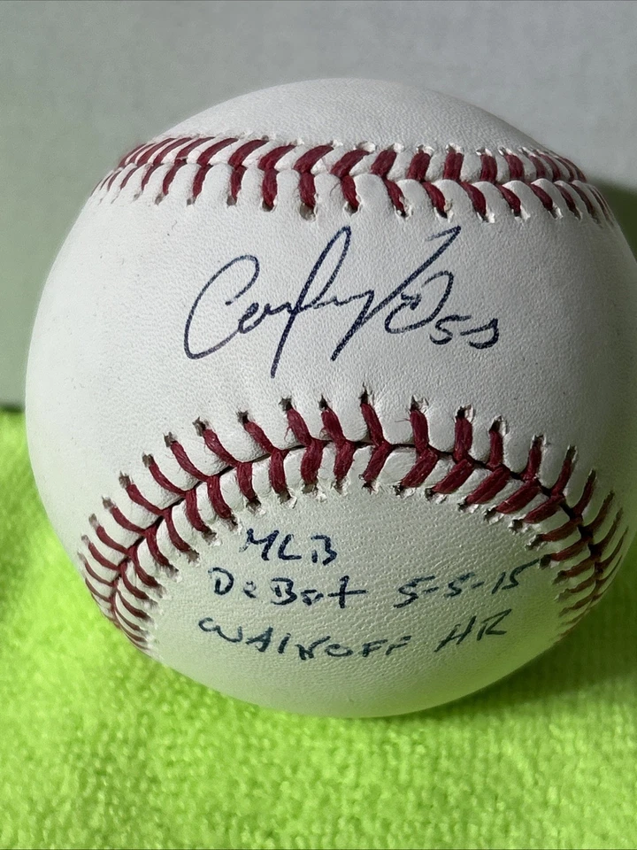 Carlos Perez Autographed Baseball Mlb Debut 5-5-15 Walk Off HR Inscription - Image 1 of 3