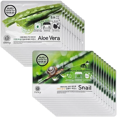 20pcs Facial Mask Sheet Korean Essence Moisture Face Mask Pack Skin Care Mix - Image 1 of 4