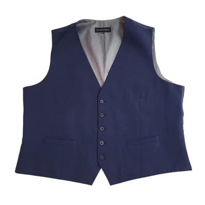 Taylor & Wright Waistcoat Blue Work Smart Formal 2 Pocket Men's Uk 2XL 50-52" - Image 1 of 4