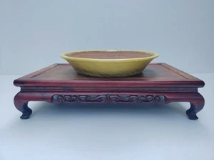 Bonsai Pot Tokoname HOUSHU (YAMAFUSA) Yellow Glazed Dia.31 cm (12.2 inches) - Picture 1 of 20